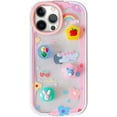 thumbnail image 1 of Compatible with iPhone 13 Pro Invisible Stand Case Kickstand 3D Tulip Flower Fruit Bear Rabbit Strawberry Rainbow Cute Fashion Pink Clear Shockproof Protective Cover for Women Girls, 1 of 7