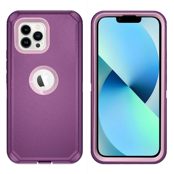 Compatible with iPhone 13 Pro Max 2021 6.7 inch Phone Case Hybrid Rugged Shockproof Hard Protective Drop Proof Full Body Heavy Duty Mobile Cell Cover for iPhone13promax 5G 13Max Plus Women Men Purple