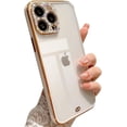thumbnail image 1 of Compatible for iPhone 13 Pro Max 6.7 Inch Diamond Case, Luxury 3D Bling Crystal Rhinestone Sparkly Plating Clear Case for Women Girls Shockproof Camera Protective Back Cover - White, 1 of 6