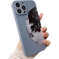 thumbnail image 1 of Compatible for iPhone 13 Pro Max 6.7 Inch Moon Case, The Cool Night Moon Pattern Design Case for Women Girls Men Soft TPU Shockproof Camera Protective Back Cover Case - Gray, 1 of 10