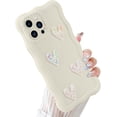 thumbnail image 1 of Compatible with iPhone 13 Pro Max 6.7" Silicone 3D Love Heart Phone Case, Colors Love Heart Wavy Frame Full Protection for iPhone 13 Pro Max Soft TPU Shockproof Phone Cover for Women Girls, 1 of 6