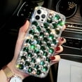thumbnail image 1 of Compatible with iPhone 13 Pro Max Bling Diamond Case for Women Girls Girly Glitter Shiny 3D Crystal Rhinestone Case Fashion Luxury Double Color Sparkly Gemstone Soft TPU Cover, 1 of 9