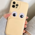 thumbnail image 1 of Compatible with iPhone 13 Pro Max Candy Color Case Glossy Big Eyes Cute Funny Thin Slim Soft Lens Protection Aesthetic Shockproof Protective Cover for Women Girls Yellow, 1 of 6