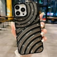 thumbnail image 1 of Compatible with iPhone 13 Pro Max Case 6.7 Inch, Cute 3D Design Planting Water Ripple Case, Bling Sparkle Case for Women Girls, Soft Silicone Shockproof Camera Protective Back Cover-Black, 1 of 14
