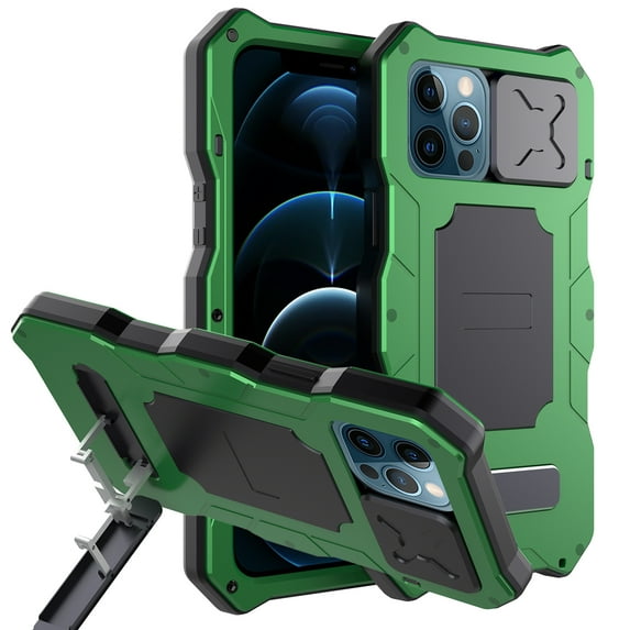Compatible with iPhone 13 Pro Max Case 6.7 inch 2021, Outdoor Heavy Duty Aluminum Metal Case with Screen Protector Camera Cover Rugged Military Shockproof Case for iPhone 13 Pro Max