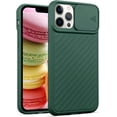 thumbnail image 1 of Compatible with iPhone 13 Pro Max Case with Camera Cover, Cute Creative Design Slide Camera Lens Cover Protector Case Both Sides Non-Slip Bumper Protective Cover Case for Women Girls Men Green, 1 of 7
