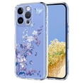 thumbnail image 1 of Compatible with iPhone 13 Pro Max Case Clear with Flower Design, Cute Soft Silicone TPU Floral Aesthetic Women Girls Transparent Protective Shockproof Anti-Scratch Anti-Yellow Phone Cover, A, 1 of 9