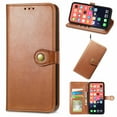 thumbnail image 1 of Compatible with iPhone 13 Pro Max Case and Cover, Allytech Wallet Money Pocket Card Slots Book Style Kickstand Magnetic Snap Removable Wrist Strap Protective Case for iPhone 13 Pro Max 2021, Brown, 1 of 5