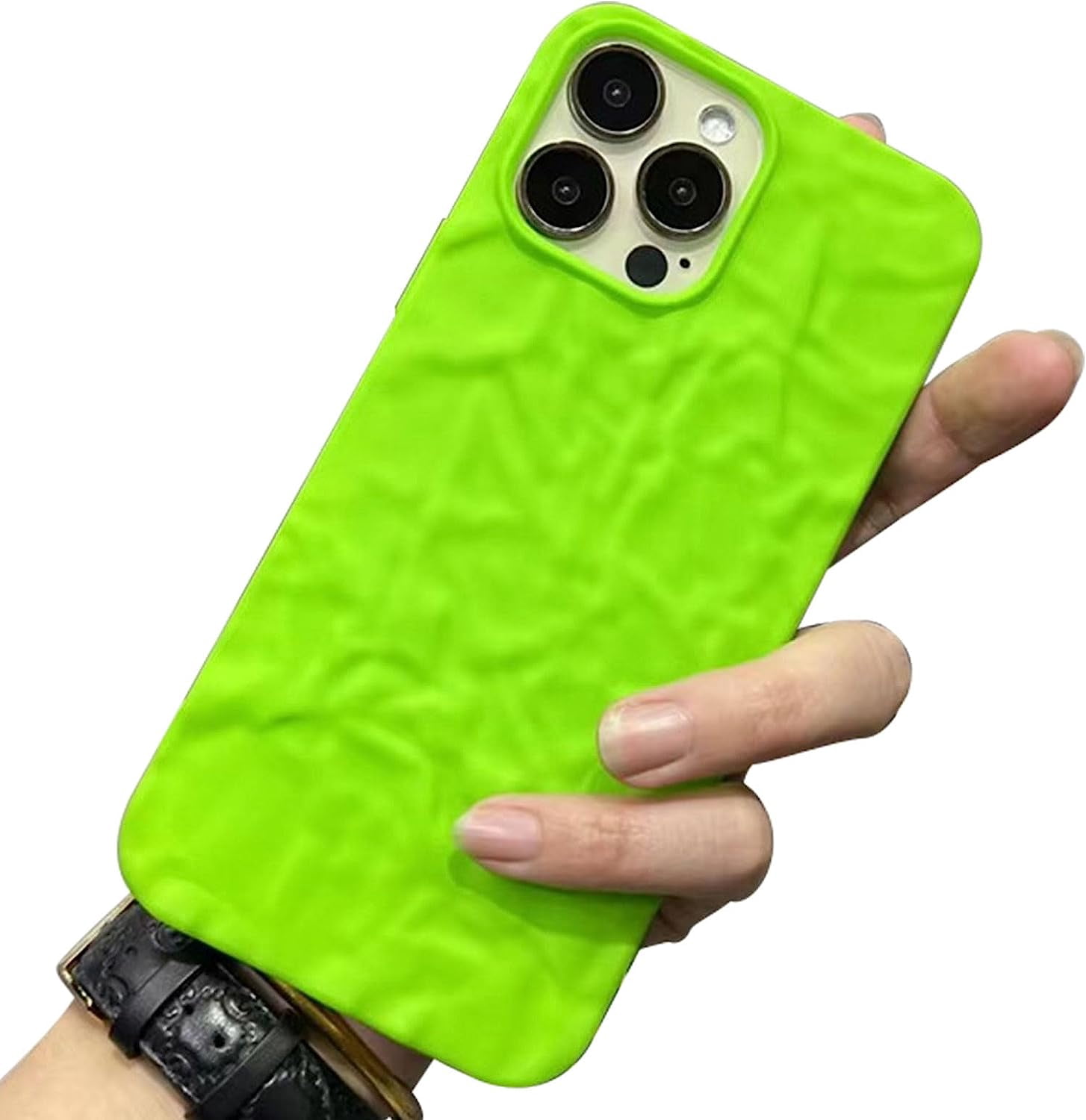 Compatible with iPhone 13 Pro Max Case, Cute 3D Tin Foil Pleated