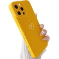 thumbnail image 1 of Compatible with iPhone 13 Pro Max Case Cute, Luxury Heart Phone Case Side Pattern Soft TPU Shockproof Full Camera Lens Protective Case for iPhone 13 Pro Max 6.7" for Women Girl - Yellow, 1 of 8