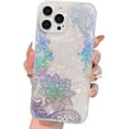 thumbnail image 1 of Compatible with iPhone 13 Pro Max Case Glitter Bling Cute Case for Women Girly Slim Silicone Protective Flexible Phone Case for iPhone 13 Pro Max with Glass Screen Protector, 1 of 13