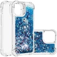 thumbnail image 1 of Compatible with iPhone 13 Pro Max Case Glitter Luxury Cute Love Liquid Quicksand Clear Soft TPU Girls Women Stylish Bumper Shockproof Protective Case for iPhone 13 Pro Max 6.7" Blue YB, 1 of 12
