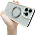 thumbnail image 1 of Compatible with iPhone 13 Pro Max Case,Hard PC Soft Matte Silicone Bumper Clear Magnetic MagSafe Wireless Charging Slim Case,Anti-Scratch Shockproof Back for iPhone 13 Pro Max(Black), 1 of 7