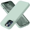thumbnail image 1 of Compatible with iPhone 13 Pro Max Case, Liquid Silicone Full Body Protective Case with [Anti-Scratch] [Soft Microfiber Lining] [Camera Protective] for iPhone 13 Pro Max 6.7 inch, Mint, 1 of 5