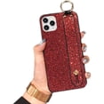 thumbnail image 1 of Compatible with iPhone 13 Pro Max Case,Luxury Bling Shiny Rhinestone Diamond Stand Holder Glitter Sparkle Diamond Hand Strap Soft Flexible Durable TPU Shockproof Cover for Women & Girls, 1 of 7