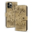 thumbnail image 1 of Compatible For iPhone 13 Pro Max Case,Luxury Cute Pattern Embossed PU Leather Card Flip Wallet with Wrist Strap and Shockproof Flexible Stand Cover.For iPhone 13 Pro Max,Brown, 1 of 7