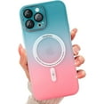 thumbnail image 1 of Compatible with iPhone 13 Pro Max Case Magnetic [Compatible with Magsafe] Shockproof Anti-Scratch with Camera Lens Protector Protective Case for iPhone 13 Pro Max (6.7"), Blue Pink, 1 of 6