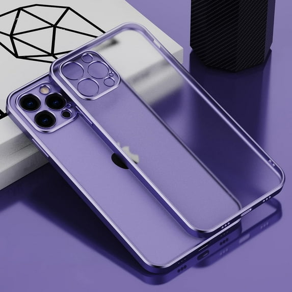 Compatible for iPhone 13 Pro Max Case Matte Translucent Mil-Grade Protective Slim Thin Phone Frosted Cases for Women Anti-Fingerprint Anti-Scratch Shockproof Cover 6.7 inch 2021, Purple