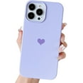 thumbnail image 1 of Compatible with iPhone 13 Pro Max Case Silicone Cute Liquid Durable Soft Microfiber Cloth Shockproof Protective Phone Case for iPhone 13 Pro Max Lavender, 1 of 16