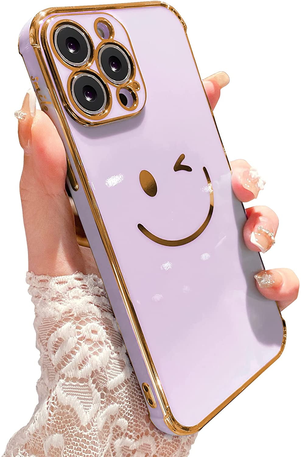 Compatible with iPhone 13 Pro Max Case Silicone, Fancy Wink