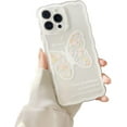 thumbnail image 1 of Compatible with iPhone 13 Pro Max Case Thin for Women Girls,Soft Flexible TPU Clear Flower Butterfly Case Slim Anti-Scratch Shockproof Cute Floral Butterfly Case Cover for iPhone 13 Pro Max, 1 of 15