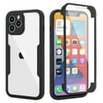 thumbnail image 1 of Compatible with iPhone 13 Pro Max Case Upgrade Full-Body Clear Bumper with Built-in Screen Protector Camera Lens Protection,Transparent Rugged TPU Silicone Case for iPhone 13 Pro Max 6.7 inch, Black, 1 of 6