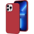 thumbnail image 1 of Compatible with iPhone 13 Pro Max Case for Women, [Drop Protection] [Anti-Fingerprint] [Anti-Scratch] Shockproof Soft-Touch Silicone Phone Case for iPhone 13 Pro Max 6.7", Red, 1 of 12