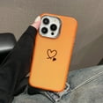 thumbnail image 1 of Compatible with iPhone 13 Pro Max Case for Women Girls, Soft Flexible Durable Cute Heart Pattern Slim Thin TPU Shockproof Case Cover for iPhone 13 Pro Max - Orange, 1 of 7