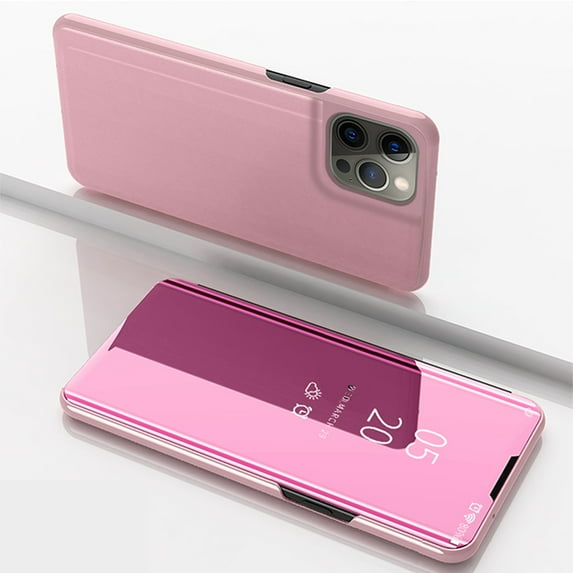 Compatible with iPhone 13 Pro Max Case for Women Luxury Clear View Flip Plating Mirror Makeup Glitter Case Shockproof Full 360 Body Protective Case Compatible with iPhone 13 Pro Max Mirror,
Rosegold