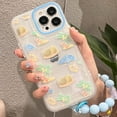 thumbnail image 1 of Compatible with iPhone 13 Pro Max Chain Case Coconut Beach Palm Tree Summer Vacation Bracelet Bead Hand Strap Clear Cute Bumper Shockproof Protective Cover for Girls Women, 1 of 7