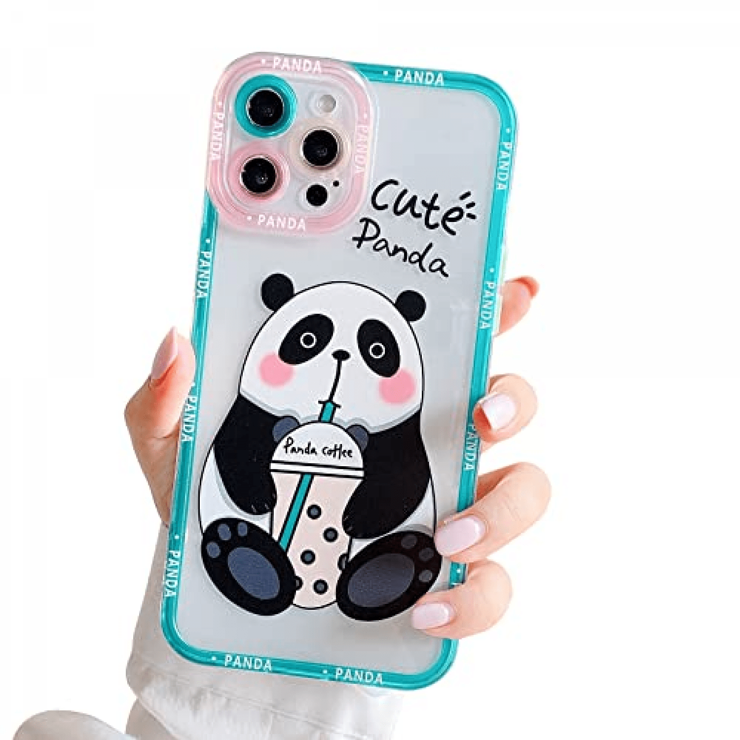 Compatible with iPhone 13 Pro Max Clear Case Women Girls Cute Panda
