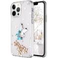thumbnail image 1 of Compatible with iPhone 13 Pro Max Diamond Case 3D Butterfly Flower Glitter Sparkle Bling Luxury Shiny Crystal Rhinestone Clear Shockproof Protective Cover for Girls and Women, 1 of 7