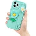 thumbnail image 1 of Compatible with iPhone 13 Pro Max Flower Wrist Strap Case Cute 3D Floral Wristband Kickstand Cover Fashion Luxury Design Camera Lens Protection Shockproof Protective for Women Girls Girly, 1 of 13