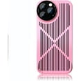 thumbnail image 1 of Compatible with iPhone 13 Pro Max Frameless Case Bumper Ultra Thin Hollow Cooling Heat Dissipation Lens Protector Cover Protective Shockproof for Women Man Pink, 1 of 6