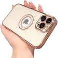 thumbnail image 1 of Compatible with iPhone 13 Pro Max Glitter Clear Case,Luxury Bling Sparkly Rhinestone Shiny Plating Case for Women Girly Camera Lens Protection Soft Cover,White,6.7 Inch, 1 of 8