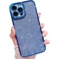 thumbnail image 1 of Compatible with iPhone 13 Pro Max Glitter Plating Case, Luxury Bling Sparkly Shiny Clear Case for iPhone 13 Pro Max 6.7" Camera Protection Soft TPU Shockproof Back Cover for Women Girl Blue, 1 of 12