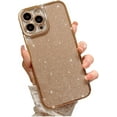 thumbnail image 1 of Compatible with iPhone 13 Pro Max Glitter Plating Case, Luxury Bling Sparkly Shiny Clear Case for iPhone 13 Pro Max 6.7" Camera Protection Soft TPU Shockproof Back Cover for Women Girl Gold, 1 of 12