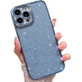 thumbnail image 1 of Compatible with iPhone 13 Pro Max Glitter Plating Case, Luxury Bling Sparkly Shiny Clear Case for iPhone 13 Pro Max 6.7" Camera Protection Soft TPU Shockproof Cover for Women Girl Light Blue, 1 of 7
