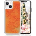 thumbnail image 1 of Compatible with iPhone 13 Pro Max Glitter Quicksand Liquid Case Luxury Shiny Orange Cute Fruit Clear Shockproof Scratch Slim Protective Soft Case for Women Girls, 1 of 6