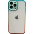thumbnail image 1 of Compatible with iPhone 13 Pro Max Gradient Case Colorful Bling Clear Glitter Sparkle Camera Protection Soft TPU Glossy Luxury Shockproof Protective Cover for Girls and Women, 1 of 5