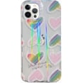 thumbnail image 1 of Compatible with iPhone 13 Pro Max Laser Gradient Holographic Graffiti Colorful Love Heart Cute Clear Bling Glitter Protection Fashion Shockproof Case for Girls Women, 1 of 6