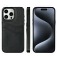 thumbnail image 1 of Compatible With iPhone 13 Pro Max Leather Card Case, Camera Protection Military Grade Anti-Drop, Stitched-on Wallet with 2 Credit Card Pockets Slim Cover for iPhone 13 Pro Max,Black, 1 of 9