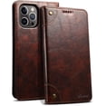 thumbnail image 1 of Compatible with iPhone 13 Pro Max Leather Case, iPhone 13 Pro Max Wallet Folio Case with Magnetic Closure Kickstand Card Slots Flip Book Cover for iPhone 13 Pro Max 6.7 inch 2021 Brown, 1 of 12