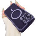 thumbnail image 1 of Compatible with iPhone 13 Pro Max Magnetic Clear Case,Soft Silicone Frosted Shockproof MagSafe Case with Full Camera Lens Protector for iPhone 13 Pro Max Women Girl Men-Purple, 1 of 13