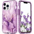 thumbnail image 1 of Compatible with iPhone 13 Pro Max Marble Case Glitter Marble Pattern Case Fashion Luxury 3 in 1 Shockproof Protective Cover for iPhone 13 Pro Max (6.7 inch) Women and Girls, 1 of 14