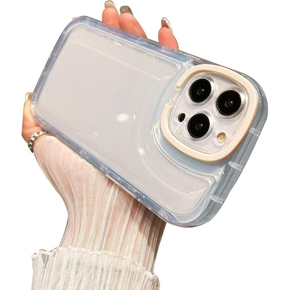 Compatible with iPhone 13 Pro Max Phone Case, Cute Clear with Camera Holder Protective Case, Design for Women/Girls Soft TPU Shockproof Creative Cases for iPhone 13 Pro Max-Clear
