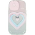thumbnail image 1 of Compatible with iPhone 13 Pro Max, Pink Blue Cute Sweet Love Heart Camera Mirror Lens Phone Case, Korea 3D Gradient Flip Makeup Mirror Stand Phone Cover for Women Girls, 1 of 12