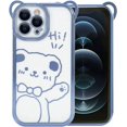 thumbnail image 1 of Compatible with iPhone 13 Pro Max Plating Bear Case for Women Girls,Cute Sparkle Transparent Soft TPU Stylish Bear Pattern Shockproof Slim Luxury Clear Case Cover for iPhone 13 Pro Max-Blue, 1 of 13