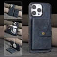 thumbnail image 1 of Compatible with iPhone 13 Pro Max Wallet Case Compatible with MagSafe,Magnetic Detachable Premium Leather Back Cover with Card Holder Kickstand Case Shockproof Phone Case,Blue, 1 of 9