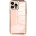 thumbnail image 1 of Compatible iPhone 13 Pro Max case for Women 6.1" 2021, Soft TPU Shockproof Camera Case Luxury Plating Heart for iPhone 13 Pro Max case (Pink), 1 of 10